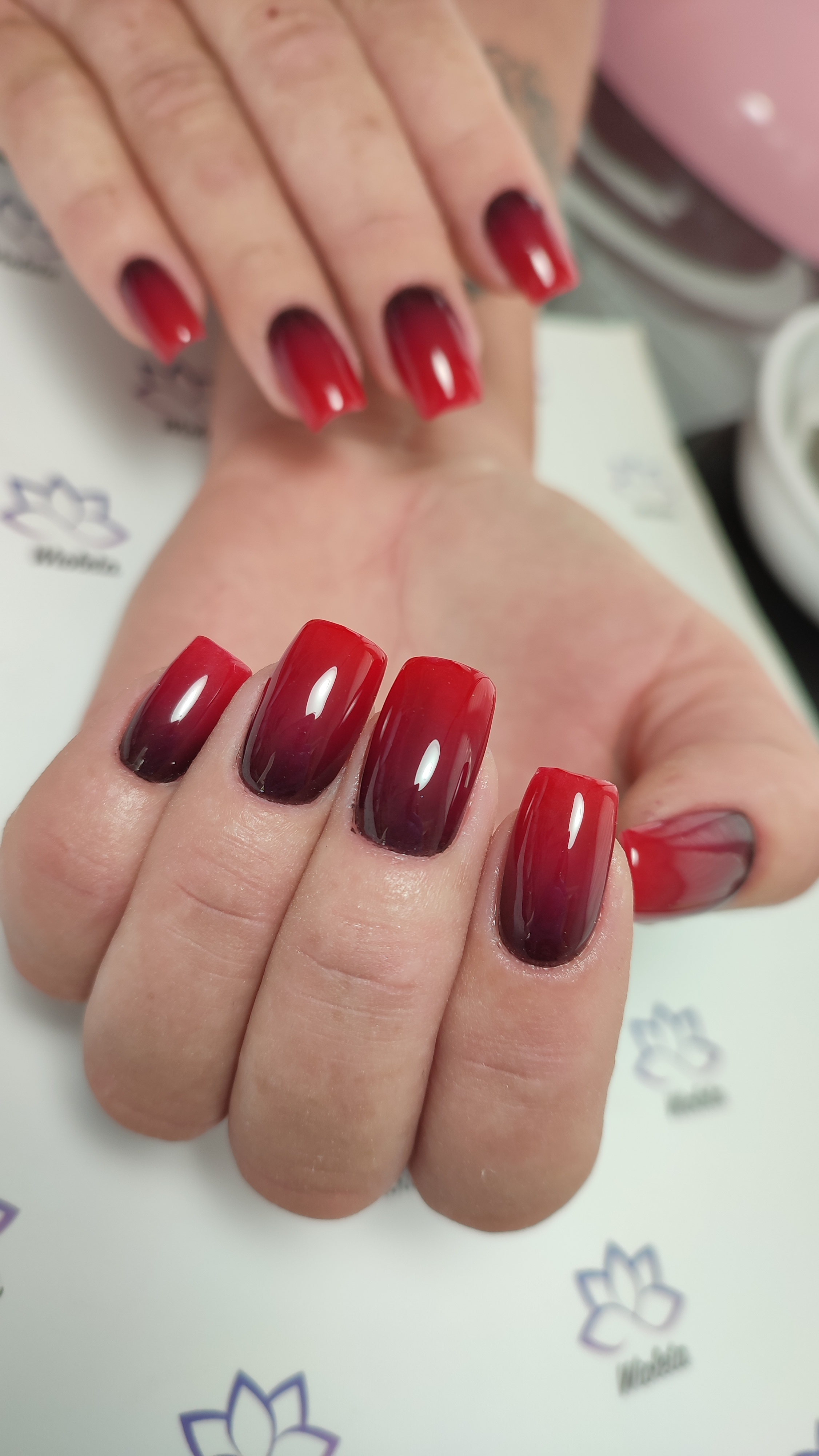 paznokcie salon Wioleta Żywiec – kolorowe ombre