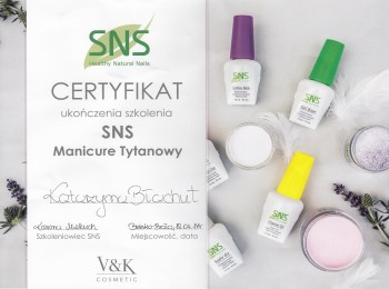 Katarzyna Błachut - certyfikat manicure tytanowy