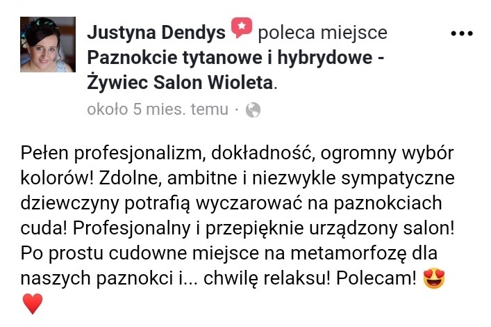 Justyna Dendys - referencje